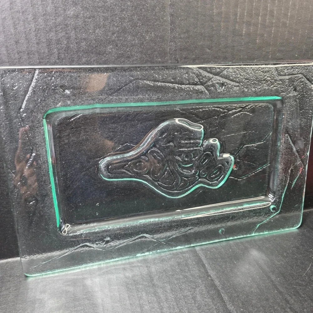 Glass‎ Eye Studio PNW Native American Style Animal Glass Tray Serving Platter